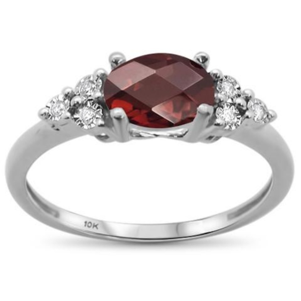 garnet and diamond ring